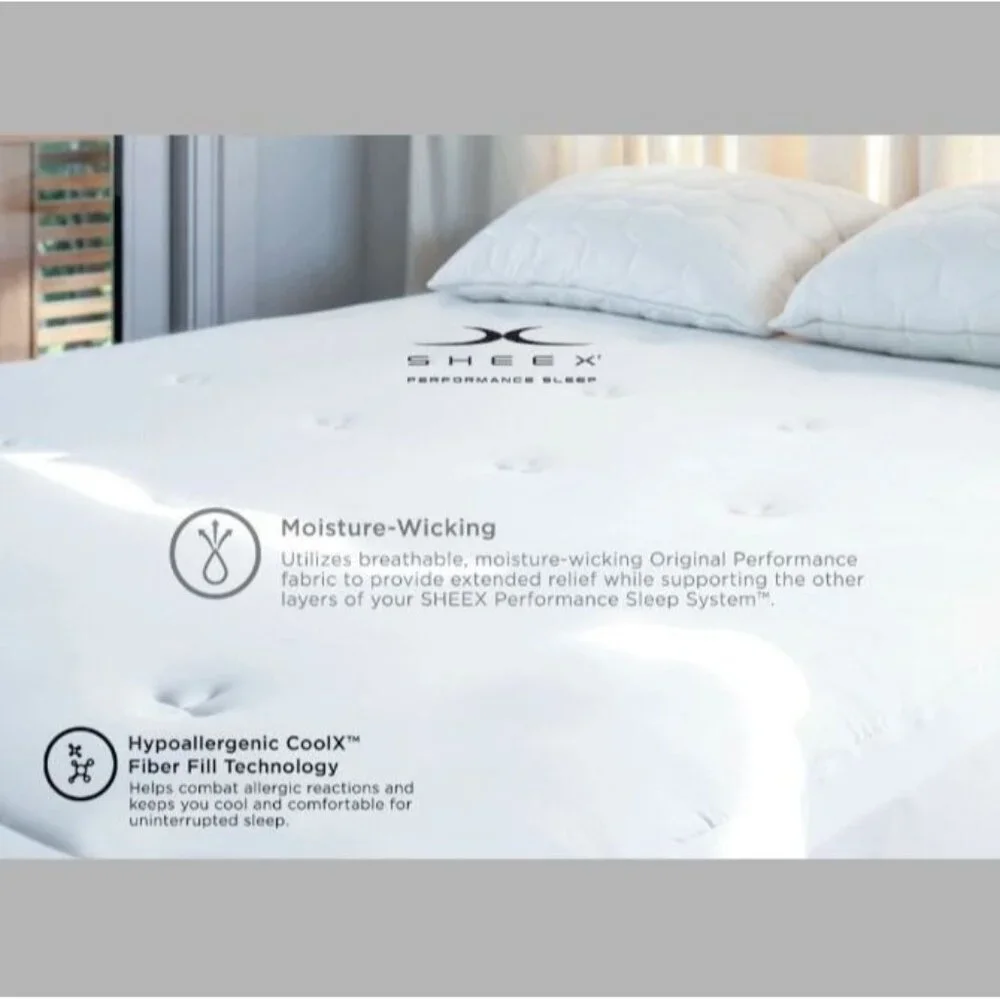 NWT  009 Sheex White Performance Bedding Sleep Tech Mattress Pad Size Twin XL